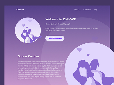 Dating Site illustration landing page
