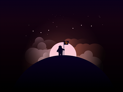 To the moon design illustration interface playgame ui