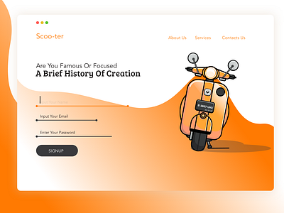 Landing Page Concept scooter Comunity