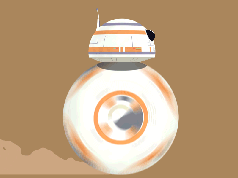 Star Wars BB-8 2d animation adobe after effects adobe illustrator animation bb8 character character animation design gif motion design motion graphic star wars