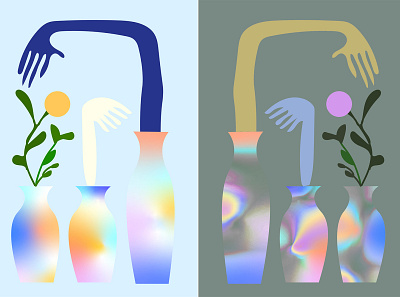 lost vases design digitalart gradient illustration illustrator web