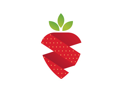 STRAWBERRY! food fruit logo fruits strawberry strawberry logo sweet