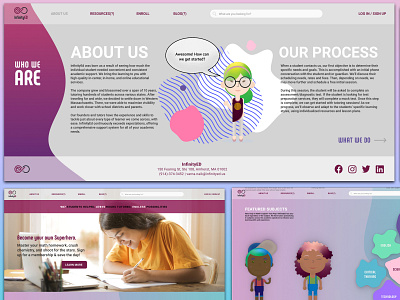 InfinityED Desktop Site illustration landing page ui ux vector web design web development website