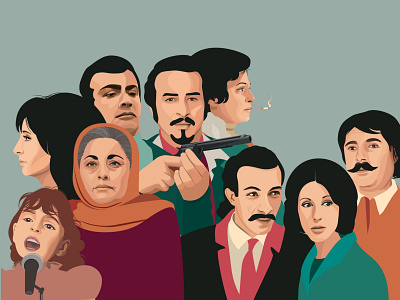 Portrait illustration of Lebanese TV personalities actors adobe illustration book book illustration celebrities digital portrait editorial editorial illustration lebanese portrait portrait illustration stylized tv vector vector art vector portrait