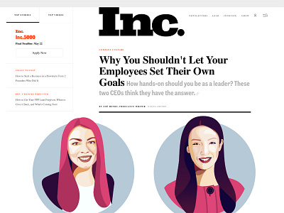 Portrait illustrations for Inc.magazine october 2019 issue