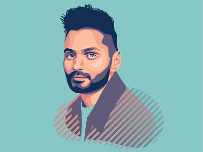 Jay Shetty portrait illustration