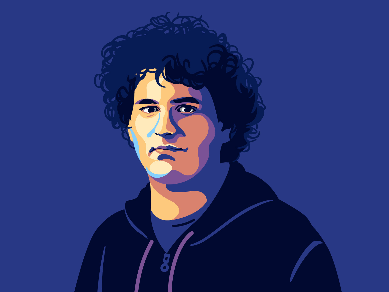 Sam BankmanFried portrait illustration by Before it dries on Dribbble