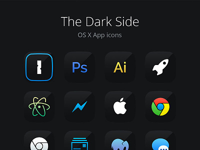 The Dark Side app app icon dark el capitan icon illustrator mail osx osx icon simple sublime