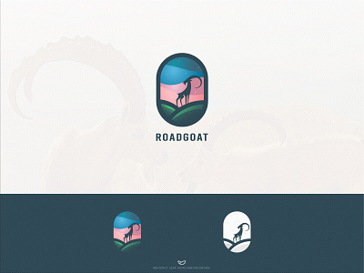 Nubian ibex Goat Simple Flat and Minimalist Traveling Logo Ideas