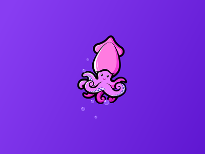 Cute Squid app design art branding creative design cute art fish logo icon icon design illustration logo design modern logo ocean octopus logo professional logo squid uiuxdesign unique logo vector water web