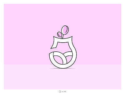 J & M Logo for Ceramic Artist brand identity ceramics creative logo cute logo flower logo flower vase logo icon design icon designer logo design concept logotype minimalist logo pink logo professional logo simple logo typography unique logo web icon