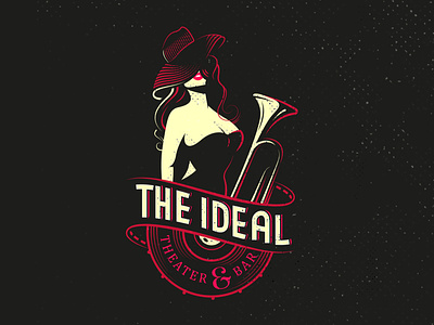 Theater & Bar bar and theater bar logo design beer logo brand identity branding creative logo design girl illustration girl logo hand drawing design hot girls icon design illustration logo minimalist logo pictorial logo professional logo ui vintage vintage logo design