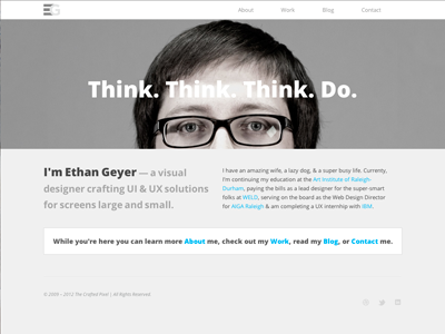 Personal Redesign Launch adaptive design develop finally live minimal open sans personal site
