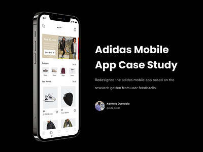 Case Study : Redesigning Adidas Mobile App adidas app design app redesign ar design augmented reality case study ecommerce app ux design