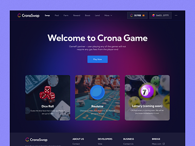 Cronaswap GameFi blockchain crypto gamefi lottery web 3