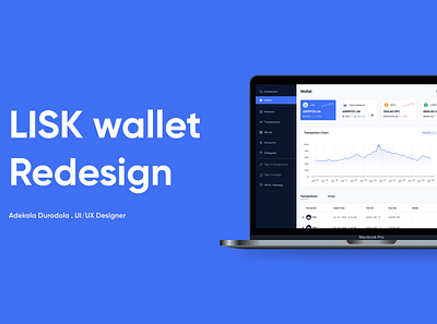 Case Study - Lisk Wallet Page Redesign blockchain case study crypto app wallet web 3