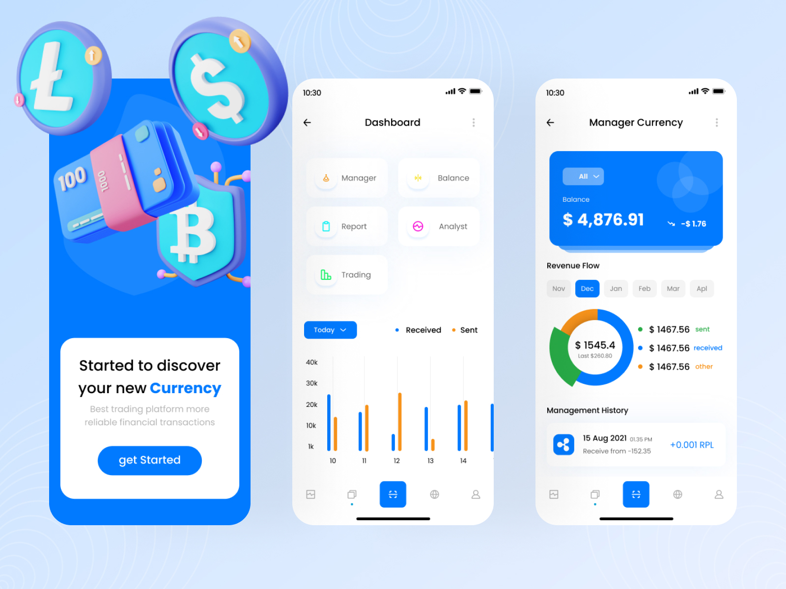 Cryptocurrency mobile App by Sajib Ahmed on Dribbble