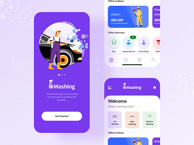 Car Cleaning App ui app app design bike washing car car washing app car washing mobile app clean cleaners cleaning cleaning app home home cleaners home cleaning mobile app sajib ui ui design ux ux design washing