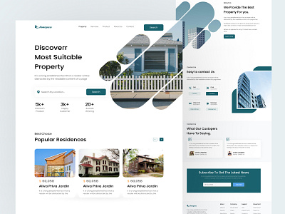 Real Estate Website - Landing Page behance design dribbble finding residential home finder home finding home finding website real estate real estate designer real estate landing real estate landing page real estate redesign redesign residential sajib ui design uiux ux design website website design