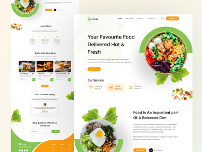 Food delivery landing page