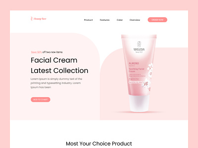 Beauty website - landing page beauty beauty ecommerce beauty website behance cosmetics design e commerce landing page face beauty app facial facial website figma life style luxury style ui ui design uiux ux ux design web design