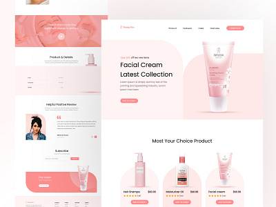 Beauty Store E-commerce landing page