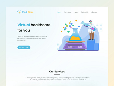 Medical Website clinic doctor healthcare medical medical landing page medical website mental patient ui ui design ux ux design virtual healthcare web design