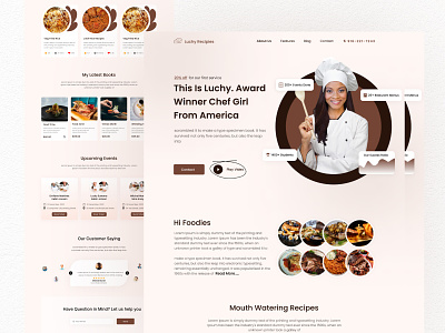 Chef landing page design app design chef chef landing page chef website chef website design design food food maker food website foods landing page menu recipe restaurant ui ui design ux ux design web design website