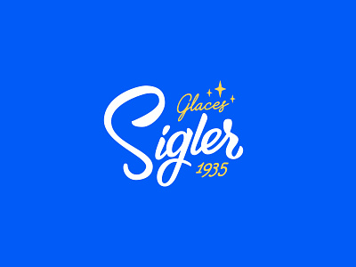 Glaces Sigler branding icream lettering logo