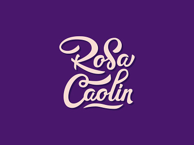 Rosa Caolin branding calligraphy ceramic design lettering logo logotype wordmark