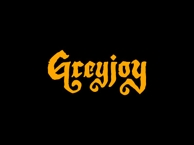 Greyjoy branding calligraphy design gameofthrones lettering logo pirate