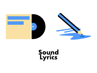 Sound & Lyrics albumcover art graphicdesign lyrics music pencil record sound writing
