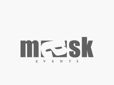 Mask with letter a a a letter design espace evenement event impact lettering lettre logo mask masque negatif negative space type typeface typography