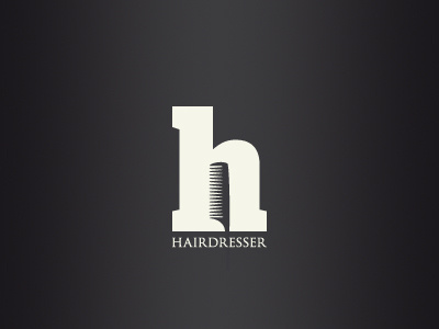 Hairdresser cheveux coiffeur coiffure comb design espace h hair hairdresser letter h lettering lettre logo negatif negative peigne salon space typeface typography