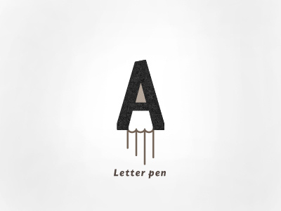 Letter Pen a design espace letter lettering lettre logo negatif negative pen space stylo type typographie typography