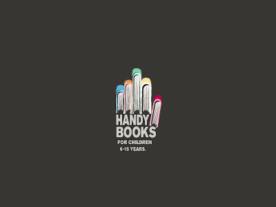 Handy Books For Children, 6-15 years book children design enfant hand handy illustration livre logo logodesign main poche