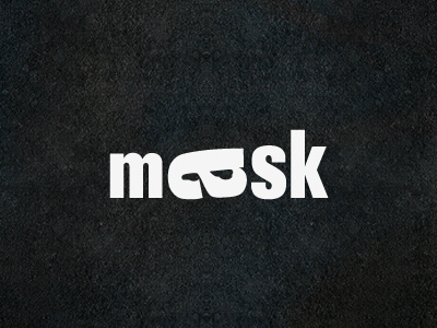 Mask | Playing With Type a black design eye face font letter lettering logo look mark mask negative space symbol type typeface typography white word