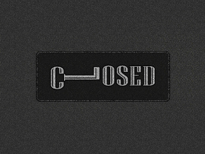 Closed | Playing With Type c cle clef closed design door ferme key l letter lettering lettre logo mark plaque porte signe symbol type typeface typographie typography