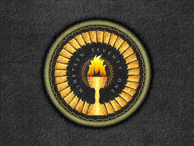 Badge badge design ecusson emblem feu fire gold logo mark or sport