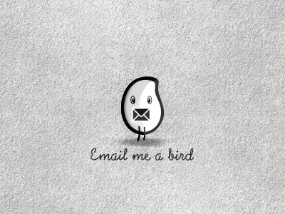 Email Me A Bird... adress adresse blanc courrier email envelop enveloppe letter lettre logo mail oiseau white