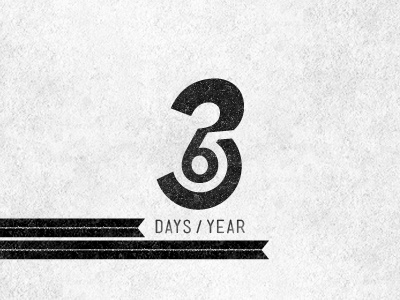 365 Days / Year 365 an annee chiffre code day design digit espace figure jour logo negatif negative nombre number numeral numero space type typo typography year