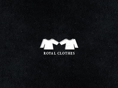 Royal Clothes black cloth clothes crown design logo logodesign mark negative royal shape space symbol white
