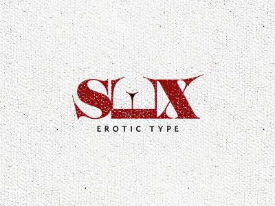Erotic Type erotic space negative rouge typeface sex lettering e design logo female woman red typography logotype word x symbol mark erotica illustration s legs letter type serif