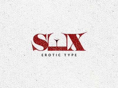 Erotic Type design e erotic erotica female illustration legs letter lettering logo logotype mark negative red rouge s serif sex space symbol type typeface typography woman word x
