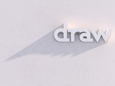 Draw A Bird | Playing With Type 3d animal bird c4d cinema 4d cinema4d draw gsg letter light logo negative ra shadow space stone type typography wall white word