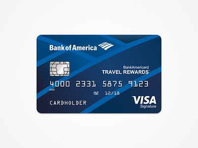 Bank of America: Travel Rewards bank of america card credit card sketch template