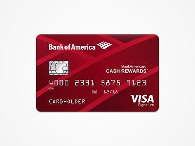 Bank of America: Cash Rewards bank of america card credit card sketch template