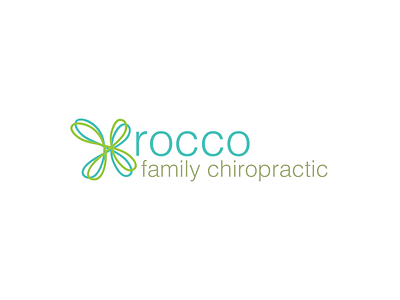 Rocco Logo abstract blue brand green health logo shape vibrant