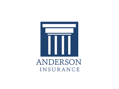 Insurance Logo blue brand established icon insurance integrity logo pillar vector