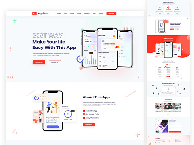 App Landing Page 2021 2021 design 2021 trend app landing page app website blog page blur design branding landing design landing page design trending trendy ui ux uidesign